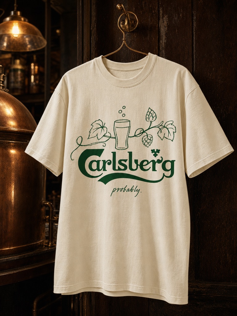 Carlsberg t-shirt i bryggerkælder